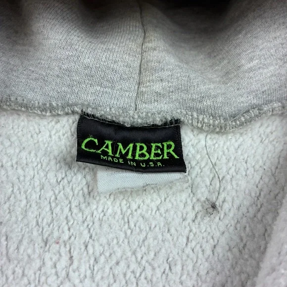Vintage‎ Camber Hoodie Mens Large Gray Full Zip Sweatshirt Heavyweight Company